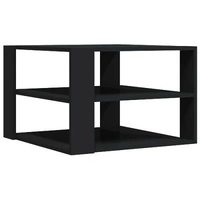 Image de vidaXL Table basse noir 59,5x59,5x40 cm bois d&#039;ingénierie834246