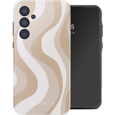 Afbeelding van Selencia Hoesje Geschikt voor Samsung Galaxy A35 Vivid Backcover Desert Waves Beige