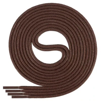 Afbeelding van Di Ficchiano DF SW 03 brown 150 gewaxte ronde 2 4 mm veters voor zakelijke schoenen, kostuumschoenen en leren schoenen