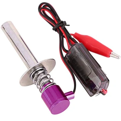 Afbeelding van Drfeify RC auto aansteker, elektronische gloeibougie starter, 6 V 24 V, geschikt voor Nitro automotor (paars)