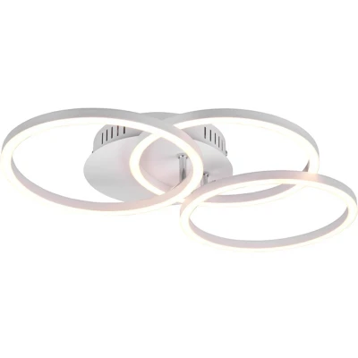 Afbeelding van REALITY CIRCLE Plafondlamp Wit mat incl. 1x SMD 27W Afstandsbediening Geintegreerde dimmer Zwenkbaar Traploos instelbare lichtkleur Nachtlampje Dimbaar met schakelaar Niet geschikt voor externe Geheugenfunctie