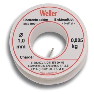 Afbeelding van Weller EL99 1 25 Soldeertin, 1mm, 25g, Loodvrij
