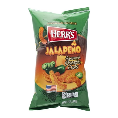 Afbeelding van Herr&#039;s Jalapeno Cheese Curls 12 x 199 Gram