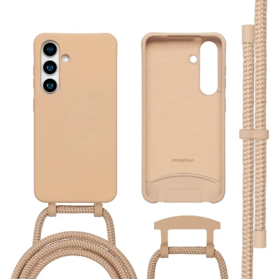 Afbeelding van imoshion Color Backcover met afneembaar koord MagSafe voor de Samsung Galaxy S24 / S25 Beige