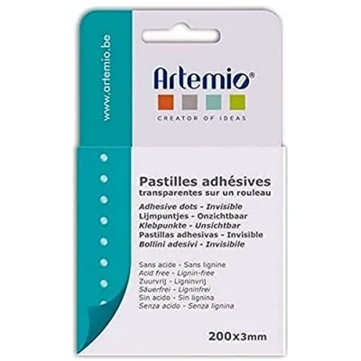 Afbeelding van Artemio Set met 300 plakpunten, transparant, andere, helder, 8,5 x 2 15 cm, 18003035