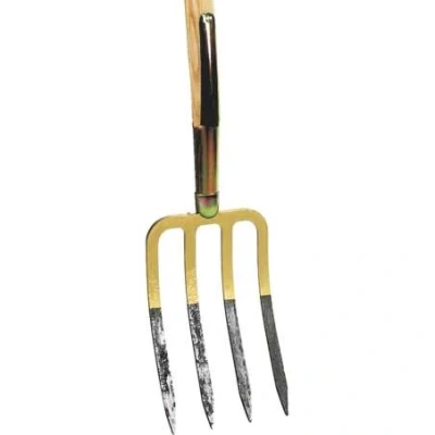 Afbeelding van Talen Tools Spitvork Zwaar 4 Tands 85 cm Gewaxt Essenhout