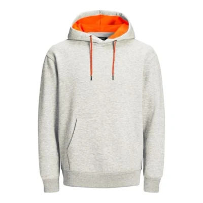 Afbeelding van JACK &amp; JONES Zachte hoodie voor heren, wit (gemengd Shocking Orange/Reg)