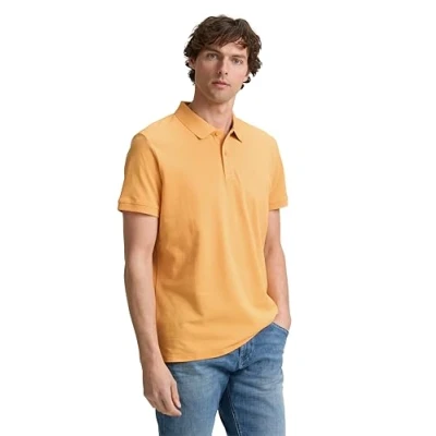 Image de TOM TAILOR Polo piqué basique pour homme 1031006, 37103 Peachy Orange, XS