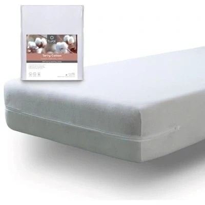 Afbeelding van Tural Matrashoes met Rits, Elastische Matrasvernieuwer Absorberende 100% Katoenen Badstof. Maat 120x190/200 cm. Voor Matrassen Van 30 cm Hoog