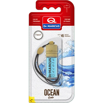 Afbeelding van Dr. Marcus Ecolo Ocean autogeurtje met neutrafresh technologie Luchtverfrisser auto Tot 45 dagen geurverspreiding 4,5 ml