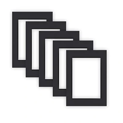 Afbeelding van nielsen Opbergmap karton 1,5 mm set van 5 stuks buitenformaat 13 x 18 cm voor beeldformaat 9 zwart glad oppervlak