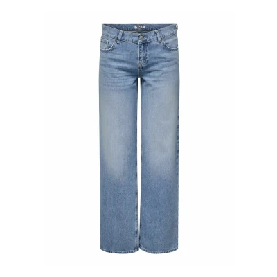 Afbeelding van ONLY Straight leg jeans, Dames, Maat: Sx34, Light medium blue denim