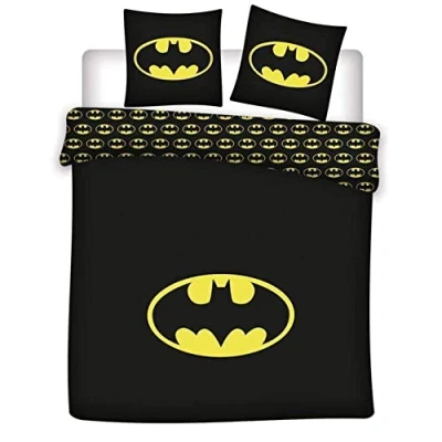 Afbeelding van Carbotex Dekbedovertrek Batman 240 X 220 Cm Microfiber Zwart