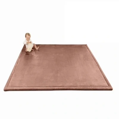 Afbeelding van Zjxsneh Antislip speelmat van traagschuim voor baby&#039;s, 200 x 150 2,5 cm, bruin