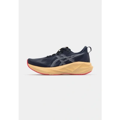 Afbeelding van Asics Novablast 5 Hardloopschoenen voor op de weg, Heren, Maat: 45, Midnight/orange glow Textiel