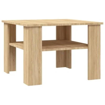 Afbeelding van vidaXL Salontafel, Sonoma eik, 60 x 42 cm, bewerkt hout