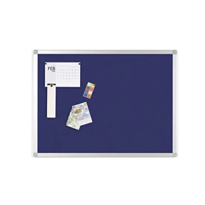 Afbeelding van BoardsPlus Prikbord van vilt, blauw, 120 x 90 cm, aluminium frame