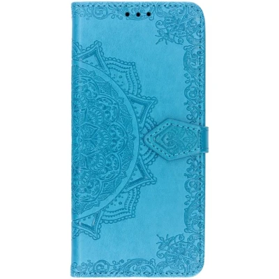 Afbeelding van Hoesje Met Pasjeshouder Geschikt voor Samsung Galaxy S10 Plus Mandala Bookcase Turquoise