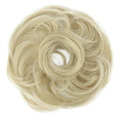 Afbeelding van PRETTYSHOP Haarstukje Haarwokkel Bruids Kapsel Opgestoken Volumineus Licht Golvend Knoet Lichtblonde Mix G17B