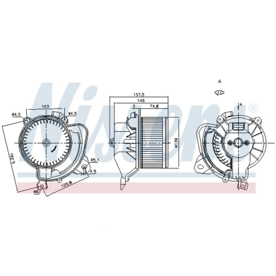 Afbeelding van Nissens Kachelventilatormotor /wiel 87243