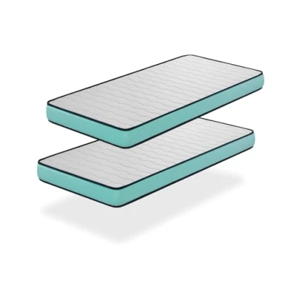 Afbeelding van Dormissimo Promo Comfort Matrassen, set van 2, 90 x 200 cm, dikte 14 ergonomisch, ademend, traagschuim Geschikt voor uittrekbedden.
