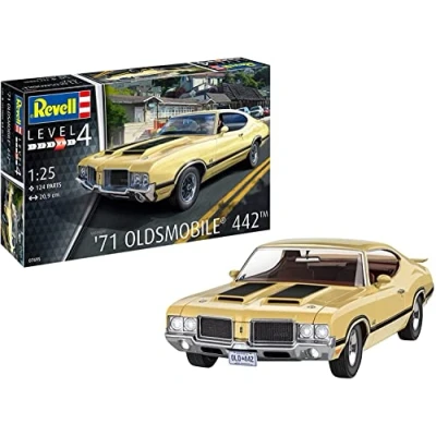 Afbeelding van 1:25 Revell 07695 1971 Oldsmobile 442 Coupe Plastic Modelbouwpakket
