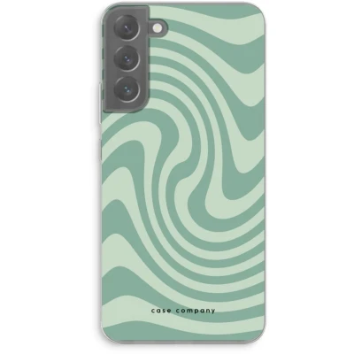 Afbeelding van Case Company® hoesje geschikt voor Samsung Galaxy S22 Plus Swirl Groen Soft Cover Telefoonhoesje Bescherming aan alle Kanten en Schermrand
