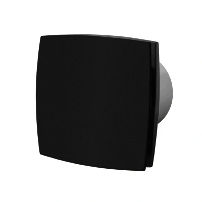 Afbeelding van Badkamer ventilator timer 150 mm mat zwart Silent