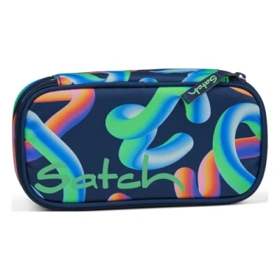 Afbeelding van satch Extra grote hardcase etui met opbergverdeler ritssluiting, driehoekige penhouder, venster voor Crazy Twist schema&#039;s, donkerblauw