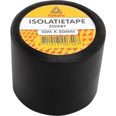 Afbeelding van Isolatieband Barcode Zwart 10mx50mm 740