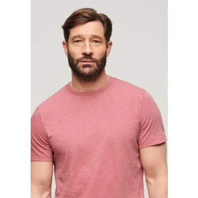 Afbeelding van Superdry CREW NECK SLUB Tshirt basic, Heren, Maat: XL, Mesa rose pink