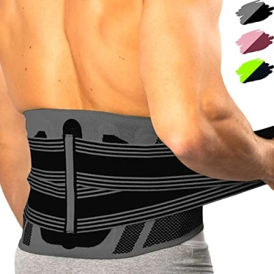 Afbeelding van Rugbrace Onderrug voor Damen &amp; Heren Rug Ondersteuning Werk Sport Rugbanden Lumbago, Hernia, Artrose, Scoliose Lage Rugpijn (M, Zwart)