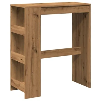 Afbeelding van vidaXL Bartafel met rekken 90x40x103,5 cm hout artisanaal eikenkleurig