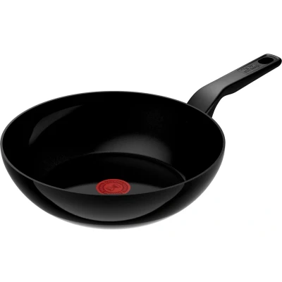 Afbeelding van Tefal Kookgerei Renew Black Wokpan 28 Cm Zwart