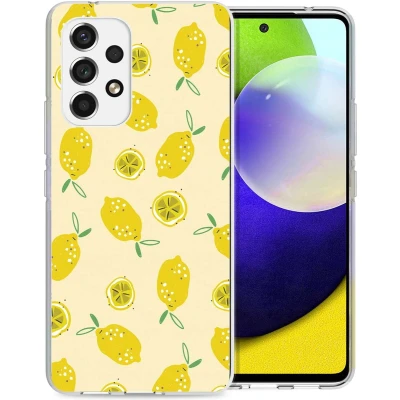 Afbeelding van iMoshion hoesje Geschikt voor Samsung Galaxy A53 Siliconen Design Geel / Lemons