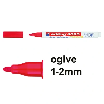 Image de Edding 4085 marqueur craie (1 2 mm ogive) rouge