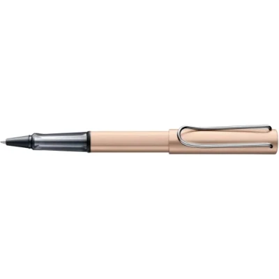 Afbeelding van Lamy AL star rollerpen 350 praktische rolpen van aluminium in de kleur Cosmic geanodiseerd met transparant handvat rollervulling M 63 zwart lijnbreedte