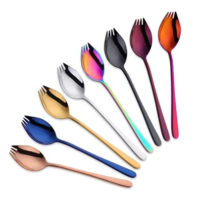 Afbeelding van Do Buy Lepel vork mes buffet soeplepel 3 in 1 outdoor servies camping roestvrij staal (8 kleuren)