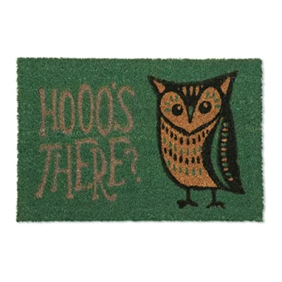 Afbeelding van Relaxdays deurmat kokos uil voetmat 40 x 60 cm kokosmat natuur spreuk
