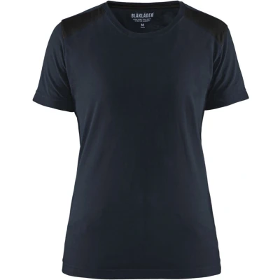 Afbeelding van Blaklader Dames T shirt 3479 1042 Donker marineblauw/Zwart XL