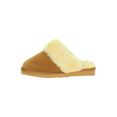 Afbeelding van Warmbat Australia Pantoffels, Dames, Maat: 36, Cognac Veloursleer