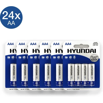 Afbeelding van Hyundai AA Batterijen Alkaline 24 stuks