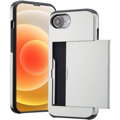 Afbeelding van imoshion Hoesje met pasjeshouder Geschikt voor iPhone 16e Backcover Grijs