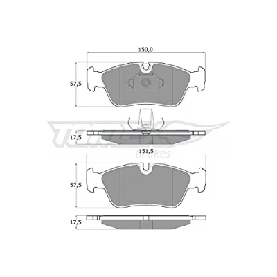 Afbeelding van TOMEX brakes TX 13 16 Remblokkenset Vooras Geschikt voor slijtage waarschuwingscontact BMW: 3 Coupe, Saloon, Convertible