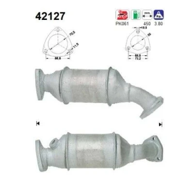 Afbeelding van AS 42127 Katalysator 450mm