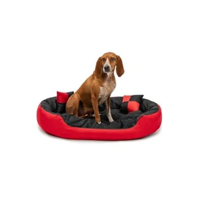 Afbeelding van lionto Donutbed voor honden en katten, rond pluizig bed kleine grote huisdieren, Ø 70 cm, kattenbed van zacht pluche, hondenkussen met extra dikke vulling, donkergrijs