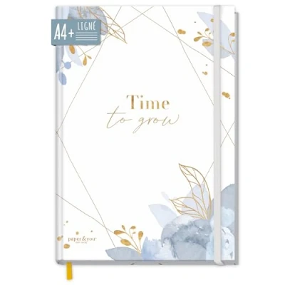 Afbeelding van Paper &amp;you® Notitieboek, A4+, gelinieerd, met elastiek, 156 pagina&#039;s, 78 vellen, Bullet Journal, schetsboek, dagboek, duurzaam en klimaatneutraal