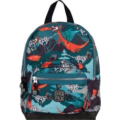 Afbeelding van pick &amp; PACK Forest Dragon Backpack S Kinderrucksack Schooltas voor kinderen, Maat: One Size, Blue