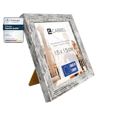 Afbeelding van CABBEL Fotolijst 15 x cm berkenhout, robuust mdf houten frame, onbreekbaar plexiglas, om op te hangen en neer zetten, ideaal voor foto&#039;s/collage