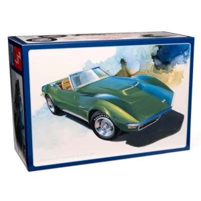 Afbeelding van 1:25 AMT 1437 1972 Chevrolet Corvette Roadster Amerikaanse Auto Plastic Modelbouwpakket